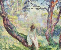Woman in a landscape