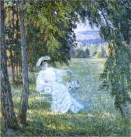 Madame Vian seated in the Park