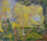 Marthe and infant in Pierrefond forest