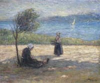 Two Britons by the sea