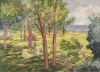 Two girls in a landscape