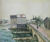 The Pont at Moret in Winter