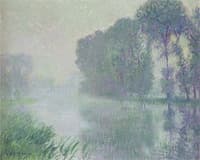 By the Eure River - Afternoon, fog effect