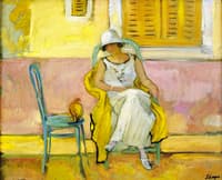 Woman in a White Dress