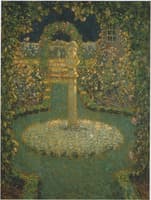 Garden in the full moon