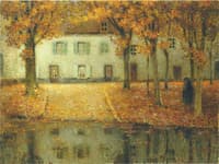 Small house by the Eau River at Chartres