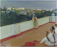Evening on the House roof