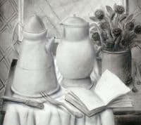 Still Life with Coffee Pot and Flowers