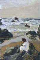 Elenita at the Beach, Asturias