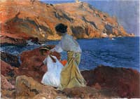 Clotilde and Elena on the Rocks at Javea