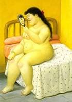 Woman Seated on a Bed