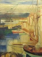 Ships Moored Along the Docks