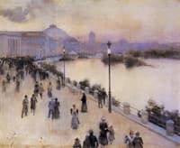 Sunset Hour on the West Lagoon, World Columbian Exposition 1893