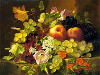 Still Life of Fruit and Flowers