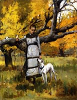Young Girl with Dog
