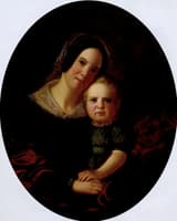 Mrs. George Caleb Bingham (Sarah Elizabeth Hutchinson) and Son Newton