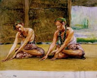 Siva Dance. Two Girls (Aotoa and Aolele)