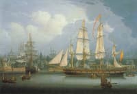 Four-Masted Clipper Ship in Liverpool Harbour
