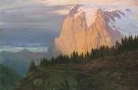 Sunset on the Wetterhorn, Switzerland