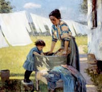 Wash Day - A Back Yard Reminiscence of Brooklyn
