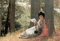 Girl Reading under an Oak Tree