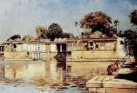 Palace and Lake at Sarkeh, near Ahmedabad, India