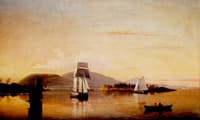 Camden Mountains from the South Entrance to Harbor