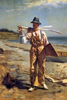 Grand Manan Fisherman Bringing Home His Oars