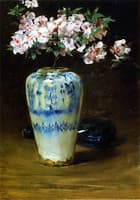 Pink Azalea in a Chinese Vase