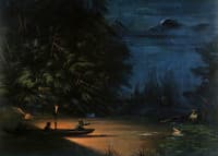 Night Scene of Deer Shooting
