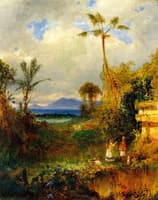 Two Women in a Tropical Landscape