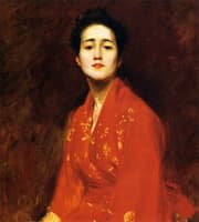 Study of  Girl in Japanese Dress