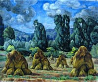 Haystacks - Normandy Landscape