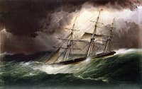 Schooner in Stormy Seas