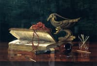 Book Closed over Spectacles