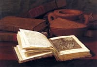 Books and Pottery Vase