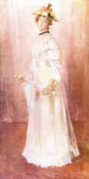Portrait of a Lady against Pink Ground