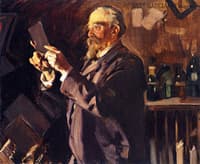 The Photographer Antonio Garcia in his Laboratory