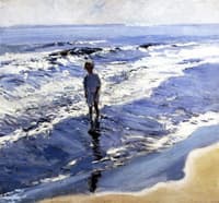 Young Girl in a Silvery Sea