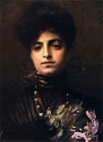 Lady with Orchids