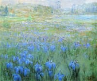Landscape with Irises