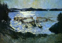 September Moon: The Weirs by Moonlight