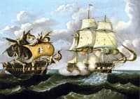Capture of the H.B.M. Macedonian by the U.S. Frigate United States