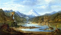 Mountain Landscape with Indians