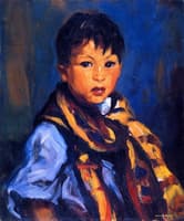 Boy with Plaid Scarf