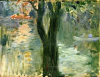 Sunset at the Lake in the Bois de Boulogne