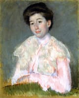 Portrait of a Smiling Woman in a Pink Blouse