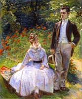 Pierre and His Aunt Louise in the Garden