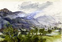 Mountain Landscape with Indians