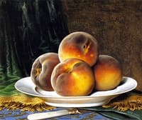 Peaches with White Plate